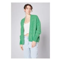 American Vintage East Alpaca Wool Shawl Collar Cardigan | Green -American Vintage Shop unnamed file 1714