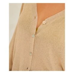 Momoni Cressida Metallic Ribbed Cardigan | Cream -American Vintage Shop unnamed file 1730