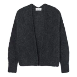 American Vintage East Shawl Collar Alpaca Wool Cardigan | Marled Charcoal Grey