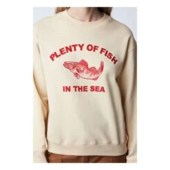 Louis Fish Organic Cotton Sweatshirt | Pale Yellow -American Vintage Shop unnamed file 176