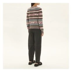 Ganni Wool Logo Mix Cardigan | Ecru -American Vintage Shop unnamed file 1775