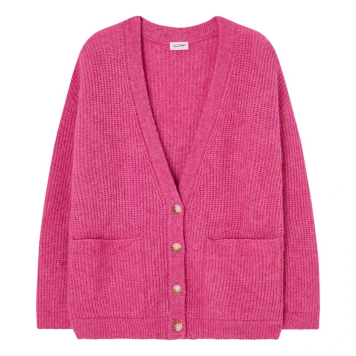 American Vintage East Alpaca Wool Cardigan | Magenta 1 American Vintage East Alpaca Wool Cardigan | Magenta
