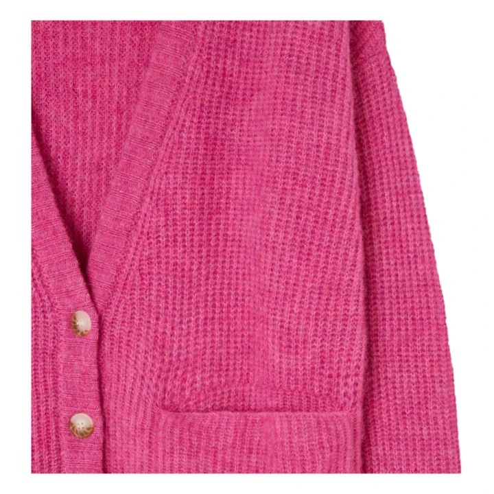 American Vintage East Alpaca Wool Cardigan | Magenta 4 American Vintage East Alpaca Wool Cardigan | Magenta - Image 4