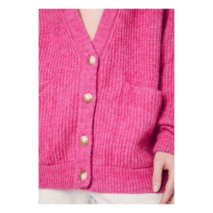 American Vintage East Alpaca Wool Cardigan | Magenta 5 American Vintage East Alpaca Wool Cardigan | Magenta - Image 5