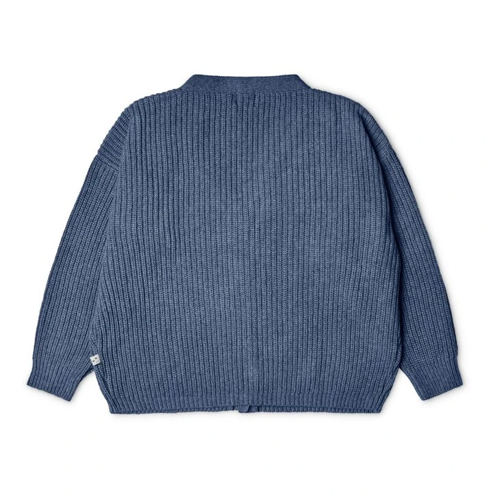 Organic Cotton Cardigan | Blue 3 Organic Cotton Cardigan | Blue - Image 3