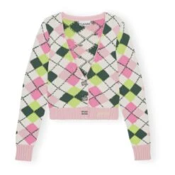 Ganni Cardigan Graphique Coton Bio | Red