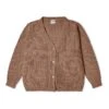 Organic Cotton Cardigan | Taupe Brown