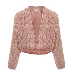 FORTE_FORTE Moulin Short Cardigan | Dusty Pink