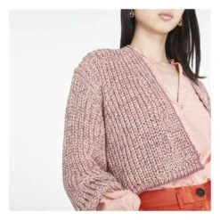 FORTE_FORTE Moulin Short Cardigan | Dusty Pink -American Vintage Shop unnamed file 1850