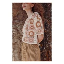 Louise Misha Mallaury Crochet Cardigan | Ecru -American Vintage Shop unnamed file 1860