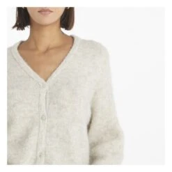 American Vintage East Mid-Length Button-Up Alpaca Wool Cardigan | Powder -American Vintage Shop unnamed file 1869