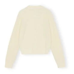 Ganni Solid Alpaca And Merino Wool Cardigan | Cream -American Vintage Shop unnamed file 1888