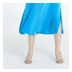 FORTE_FORTE Elasticated Silk Satin Skirt | Blue -American Vintage Shop unnamed file 1907