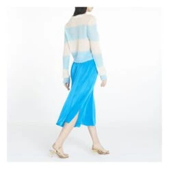 FORTE_FORTE Elasticated Silk Satin Skirt | Blue -American Vintage Shop unnamed file 1908
