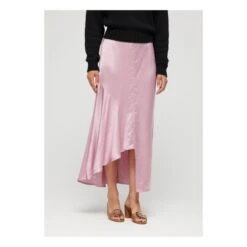 Satin Asymmetric Skirt | Pink -American Vintage Shop unnamed file 1918