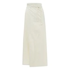 Venn Wild Silk Wallet Skirt | Ecru