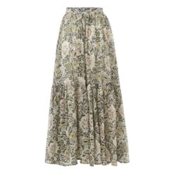 Boa Floral Print Skirt | Ecru -American Vintage Shop unnamed file 1962