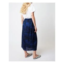 Julee Muse Silk Skirt | Midnight Blue -American Vintage Shop unnamed file 1969