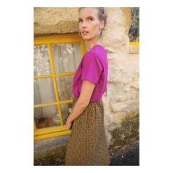 Minette Leopard Print Cotton Gauze Midi Skirt - Women’s Collection | Caramel -American Vintage Shop unnamed file 1976