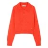 Moelli Super Kid Mohair Polo Sweatshirt | Orange
