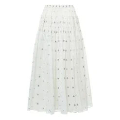 Chitra Embroidered Maxi Skirt | White -American Vintage Shop unnamed file 2012