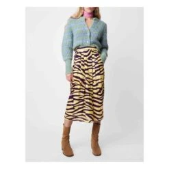 Walker Zebra Print Skirt | Yellow -American Vintage Shop unnamed file 2019