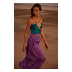 Embroidered Long Skirt | Purple -American Vintage Shop unnamed file 2049