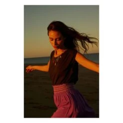 Embroidered Long Skirt | Purple -American Vintage Shop unnamed file 2054