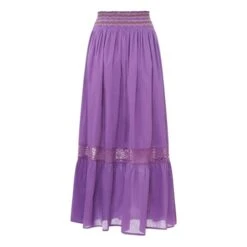 Embroidered Long Skirt | Purple -American Vintage Shop unnamed file 2056