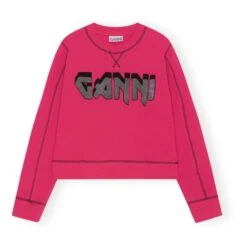 Isoli Ganni Rock Organic Cotton Sweatshirt | Fuchsia