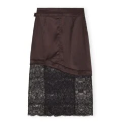 Ganni Lace Skirt | Brown -American Vintage Shop unnamed file 2095