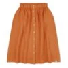 Linen Midi Skirt | Rust
