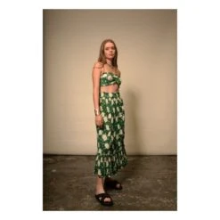 Floral Print Skirt | Green -American Vintage Shop unnamed file 2168