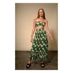Floral Print Skirt | Green -American Vintage Shop unnamed file 2169