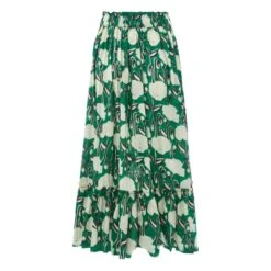 Floral Print Skirt | Green -American Vintage Shop unnamed file 2171