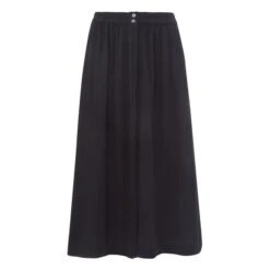 Serina Cotton Gauze Skirt | Black