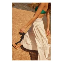 Embroidered Long Skirt | Off White -American Vintage Shop unnamed file 2214