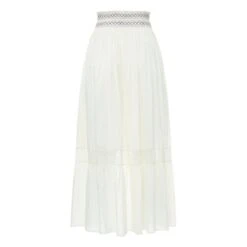 Embroidered Long Skirt | Off White -American Vintage Shop unnamed file 2216