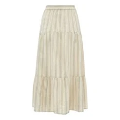 Joelle Striped Linen Skirt | Ecru -American Vintage Shop unnamed file 2231