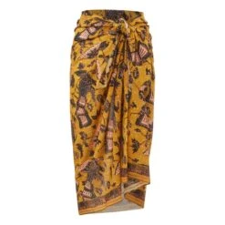 ULLA JOHNSON Paz Pareo Skirt | Saffron