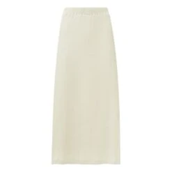 Cosmos Ribbed Long Skirt - Women's Collection | Ecru
