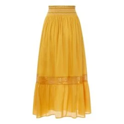 Embroidered Long Skirt | Honey -American Vintage Shop unnamed file 2259