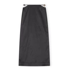Ganni Jupe Maxi Double Satin Recyclé | Black