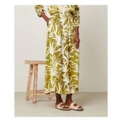 Hartford Jovana Printed Skirt | Khaki -American Vintage Shop unnamed file 2266