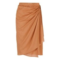 Calina Cotton Voile Skirt | Apricot