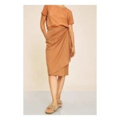 Calina Cotton Voile Skirt | Apricot -American Vintage Shop unnamed file 2282