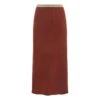 Hartford Jima Linen Skirt | Brown