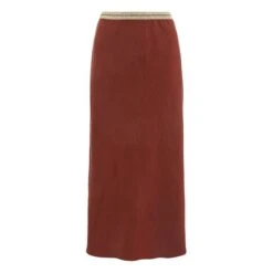 Hartford Jima Linen Skirt | Brown