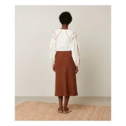 Hartford Jima Linen Skirt | Brown -American Vintage Shop unnamed file 2288