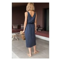 Minette Silk Midi Skirt - Women’s Collection | Navy Blue -American Vintage Shop unnamed file 2314